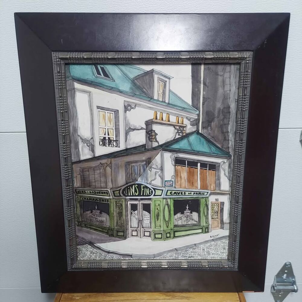 Yves B. Asket Original Painting Paris Shop Scene